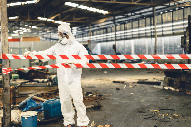 Professional Biohazard Cleanup technician working in Raymond, OH